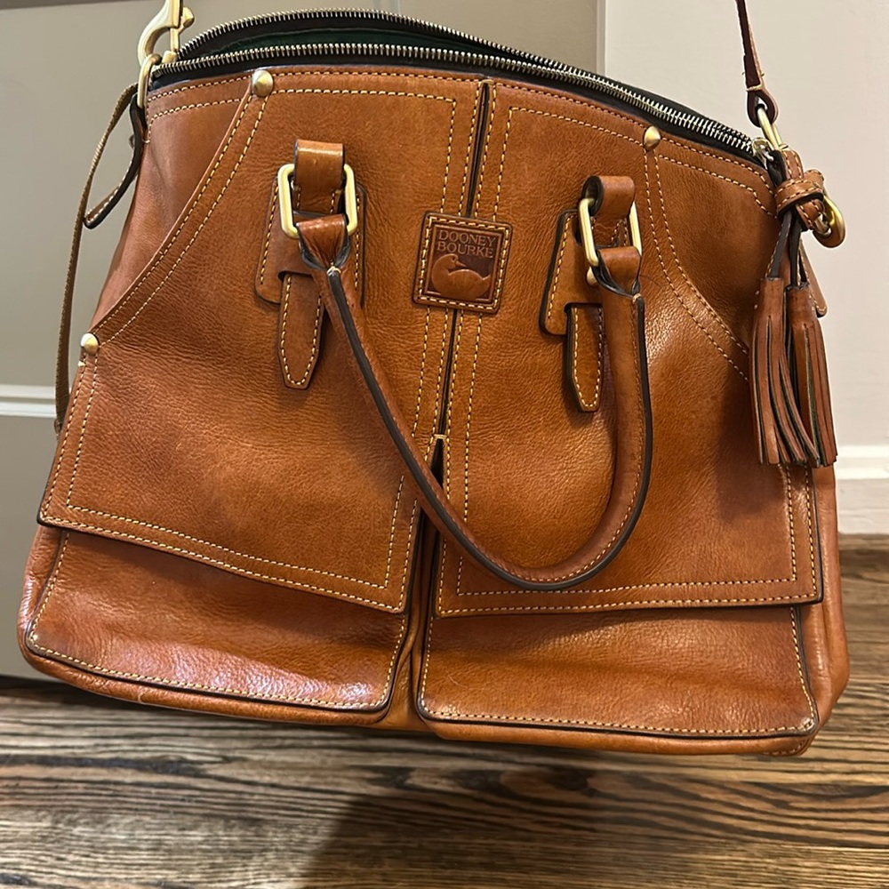 Dooney & Bourke brown leather satchel
